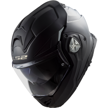 LS2 Advant X Solid modular helmet in matte black, view 5