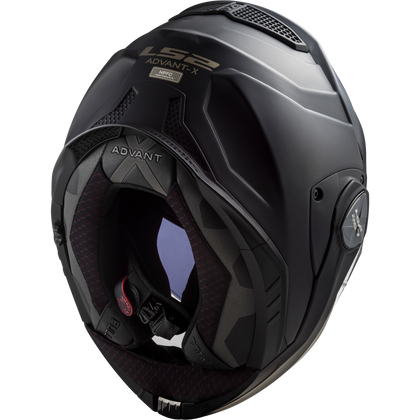 LS2 Advant X Solid modular helmet in matte black, view 6