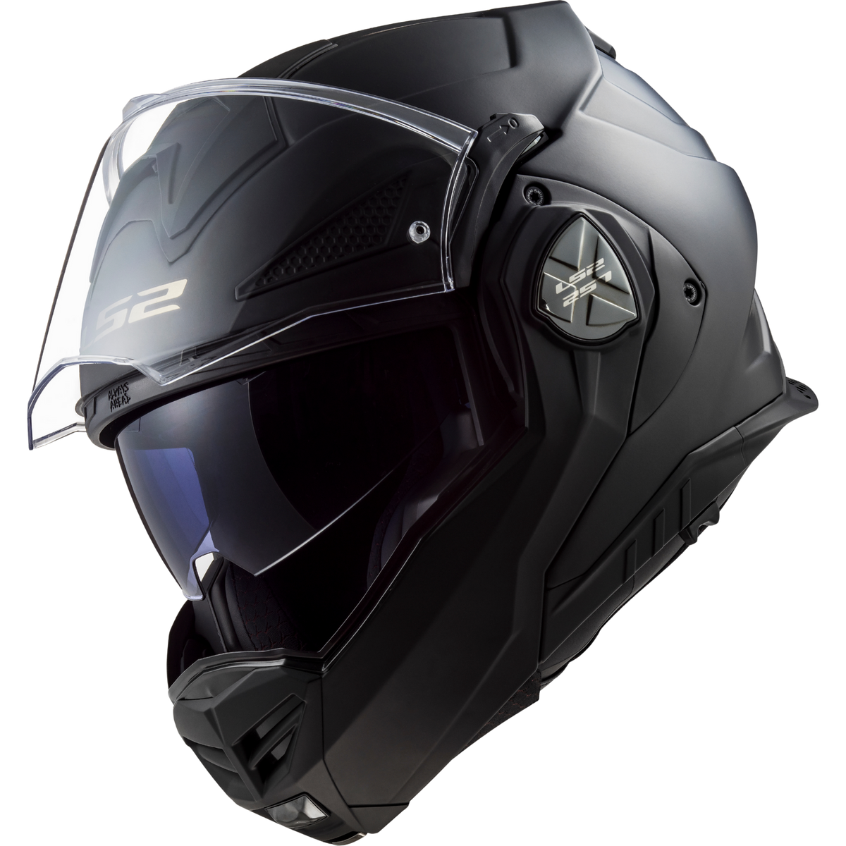LS2 Advant X Solid modular helmet in matte black, view 7