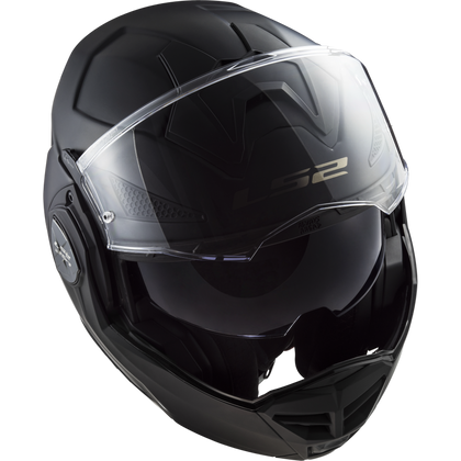 LS2 Advant X Solid modular helmet in matte black, view 8