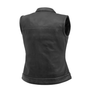 Perforated Jessica Cowhide Club Vest: This isn't your normal club style vest