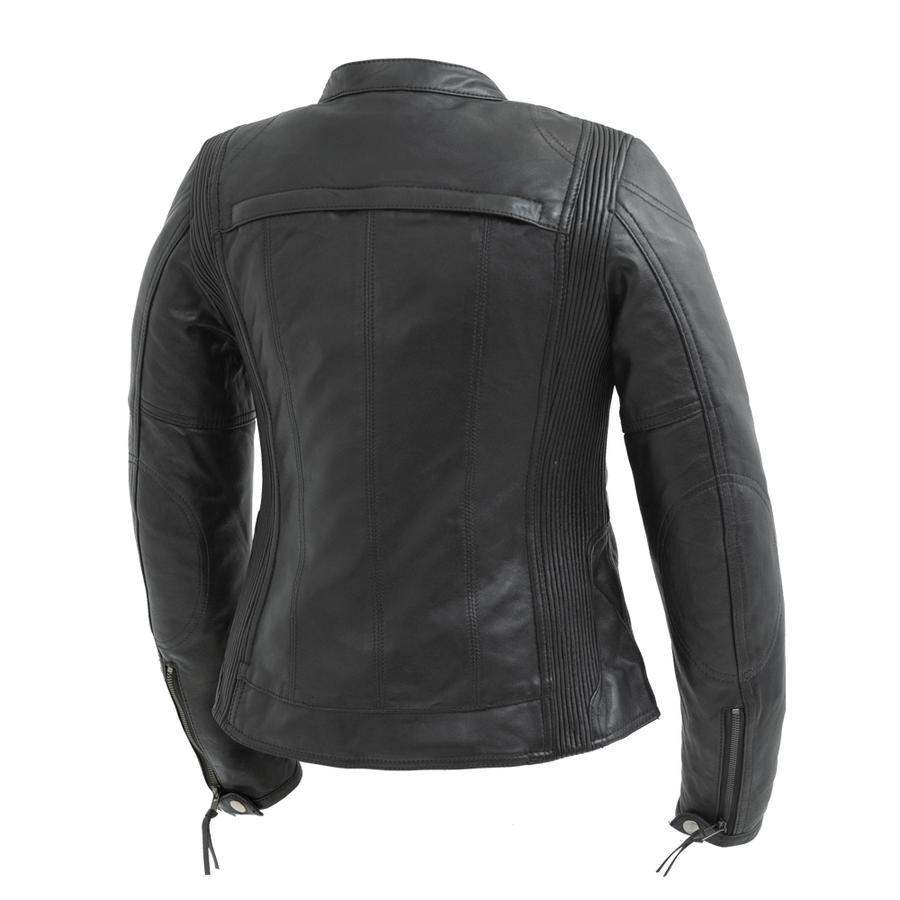 Ladies Supastar Leather Jacket: Description
Supastar - Women's Motorcycle Leather Jacket
Features:

Drum Dye Naked Cowhide Le