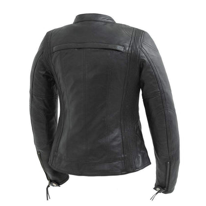 Ladies Supastar Leather Jacket: Description
Supastar - Women's Motorcycle Leather Jacket
Features:

Drum Dye Naked Cowhide Le