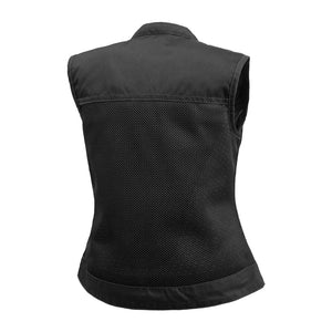 Ladies Moto Mesh - Jessica Club Style Vest: This isn't your normal club style vest - It's crafted using our all new Moto Mesh