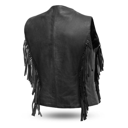 Eagle Apache Ladies Vest: The Apache is a lightweight, buttery soft Sheep leather vest, perfect for hot weather motorcycle ri