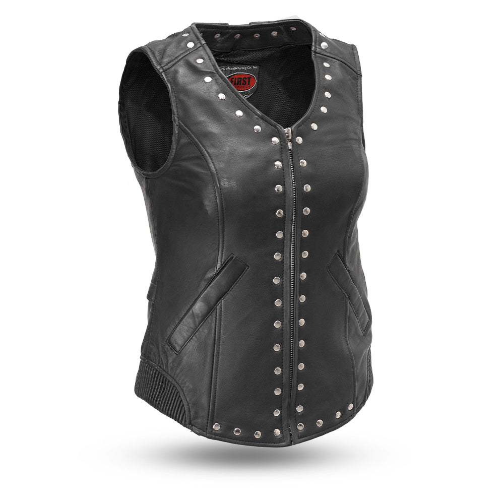 Ladies Empress Vest: The Empress is for those who want some serious style points - the rivets and corset back lining make thi