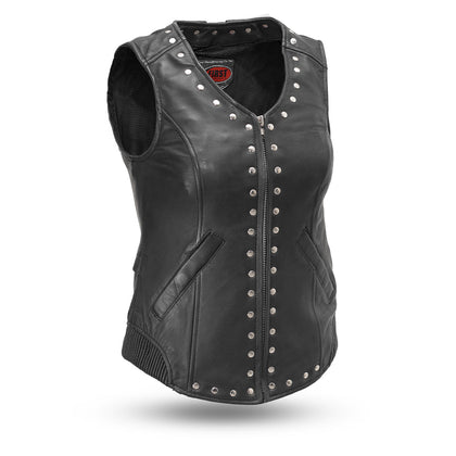 Ladies Empress Vest: The Empress is for those who want some serious style points - the rivets and corset back lining make thi