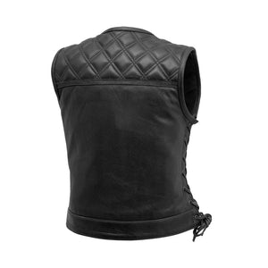 Ladies Perforated Bonnie Vest: The Bonnie has a shorter more traditional cut than our standard women's club vest