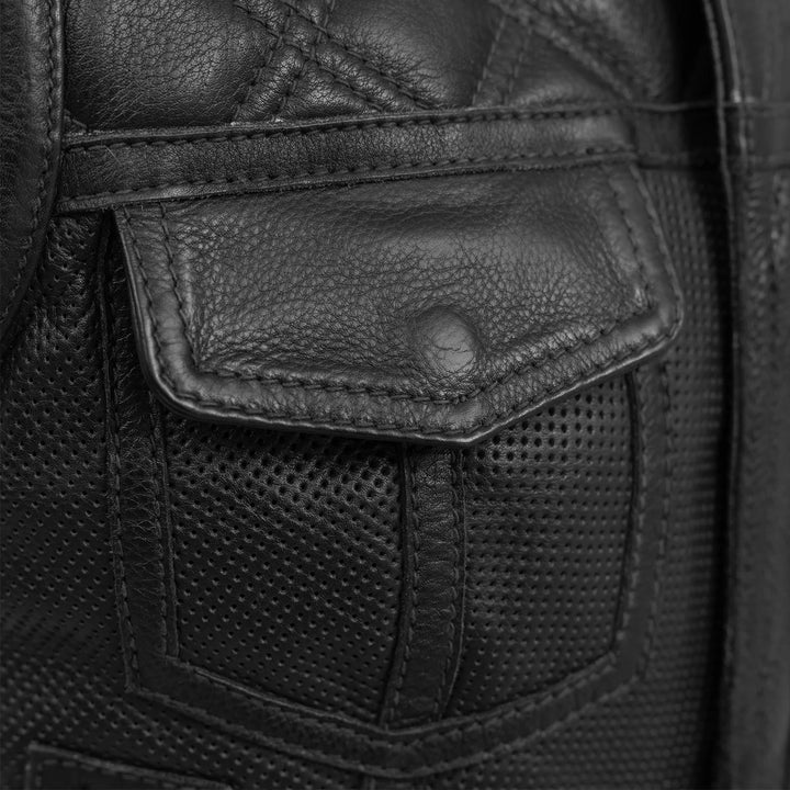 Ladies Perforated Bonnie Vest: The Bonnie has a shorter more traditional cut than our standard women's club vest
