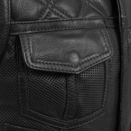 Ladies Perforated Bonnie Vest: The Bonnie has a shorter more traditional cut than our standard women's club vest