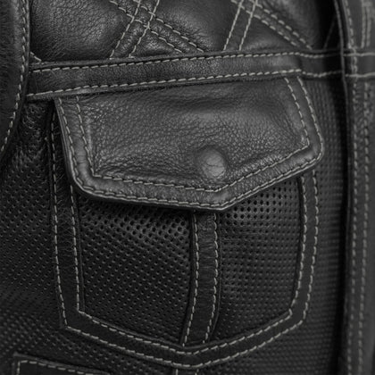 Ladies Perforated Bonnie Vest: The Bonnie has a shorter more traditional cut than our standard women's club vest