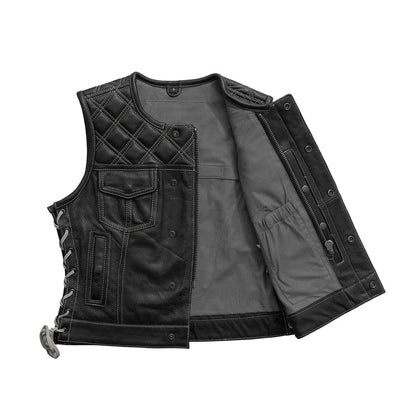 Ladies Perforated Bonnie Vest: The Bonnie has a shorter more traditional cut than our standard women's club vest
