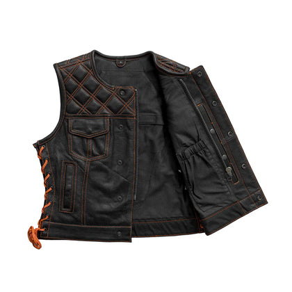 Ladies Perforated Bonnie Vest: The Bonnie has a shorter more traditional cut than our standard women's club vest