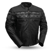 Men's Savage Skulls Jacket: Features:

Soft Milled Cowhide 1
