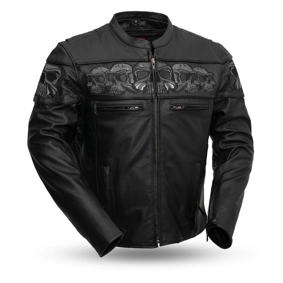 Men's Savage Skulls Jacket: Features:

Soft Milled Cowhide 1