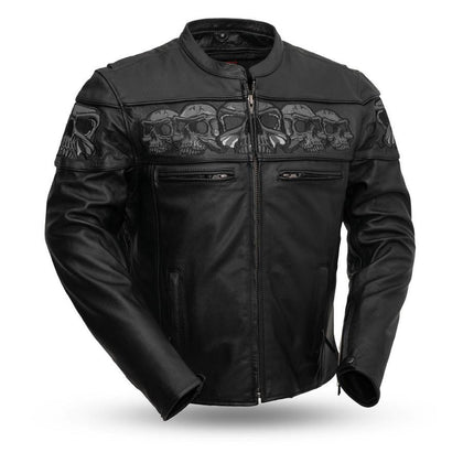 Men's Savage Skulls Jacket: Features:

Soft Milled Cowhide 1