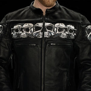 Men's Savage Skulls Jacket: Features:

Soft Milled Cowhide 1
