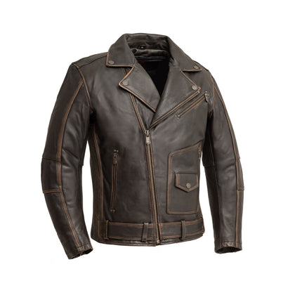 Wrath Men's Motorcycle Leather Jacket: Looking for a stylish vintage motorcycle leather jacket? Then the New Wrath Motorcycle