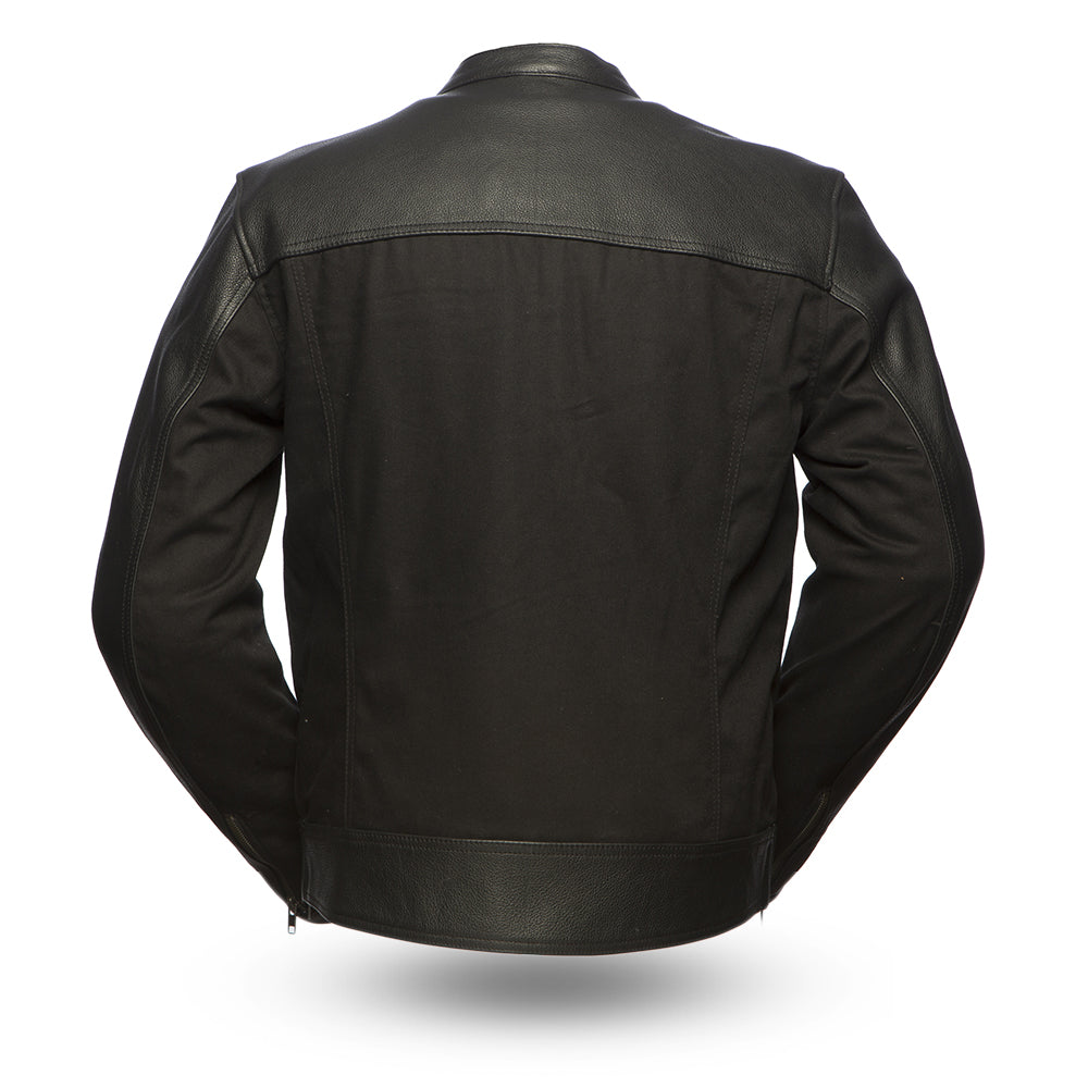 Men's Invader Jacket Black: Invader - Men's Motorcycle Leather/Textile Jacket
Features:

Premium cowhide upper and textile bo