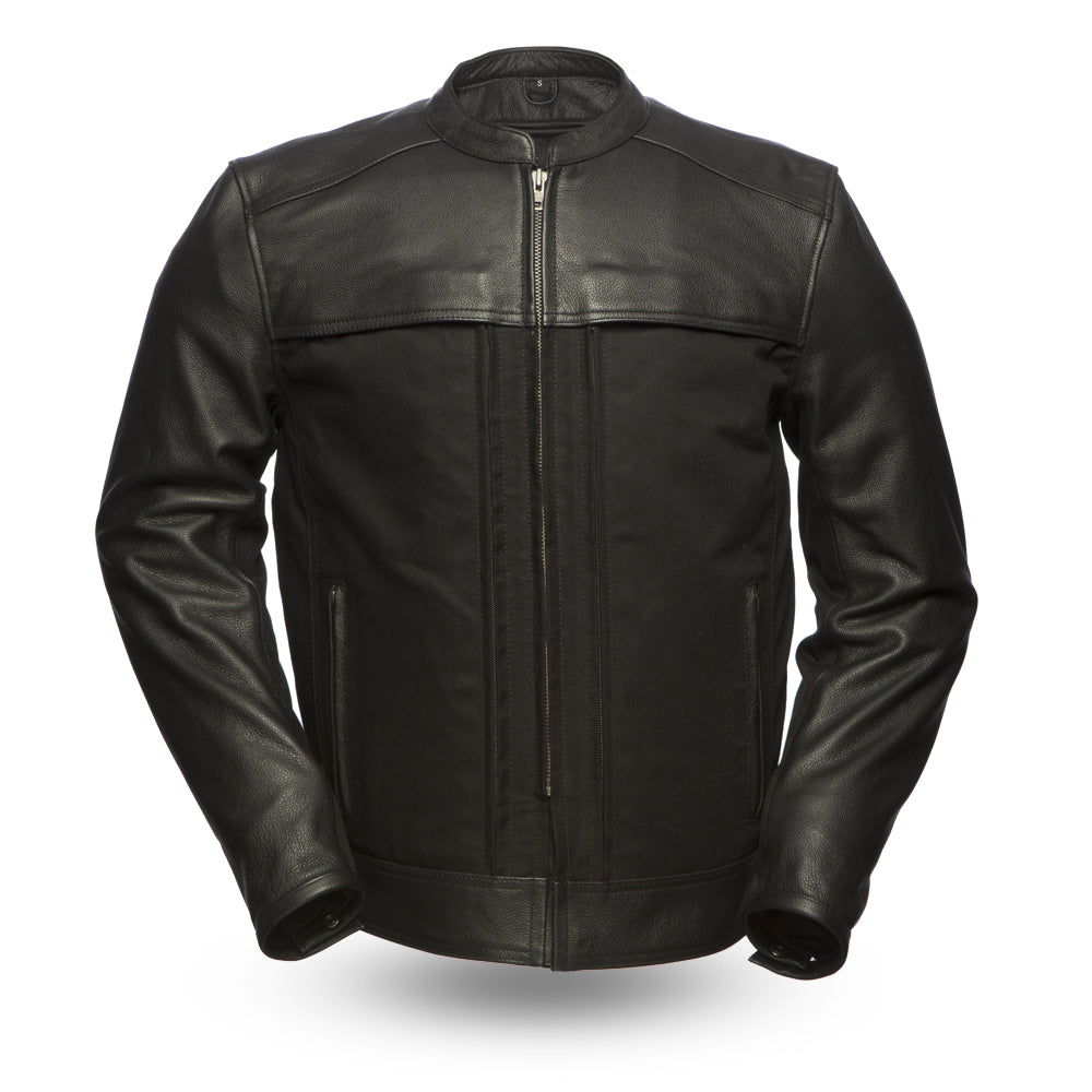 Men's Invader Jacket Black: Invader - Men's Motorcycle Leather/Textile Jacket
Features:

Premium cowhide upper and textile bo