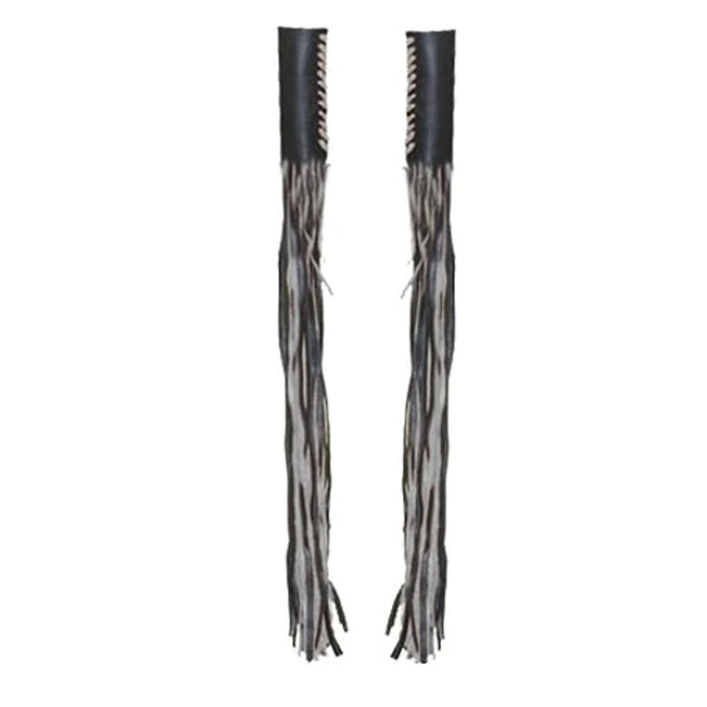 Fringe Cowhide Throttle Covers: BLACK THROTTLE COVER

Premium Leather Throttle Covers
With fringes
Ships as a pair
Cowhide Le