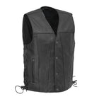 Men's Gambler Leather Vest: Experience a blend of style and function with our Men's Gambler Leather Vest