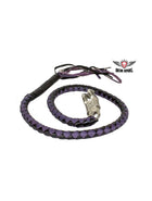 Bet Back Whip Black/Purple: Genuine, hand-braided leather around a nylon core
Solid, stainless steel heavy duty quick-release