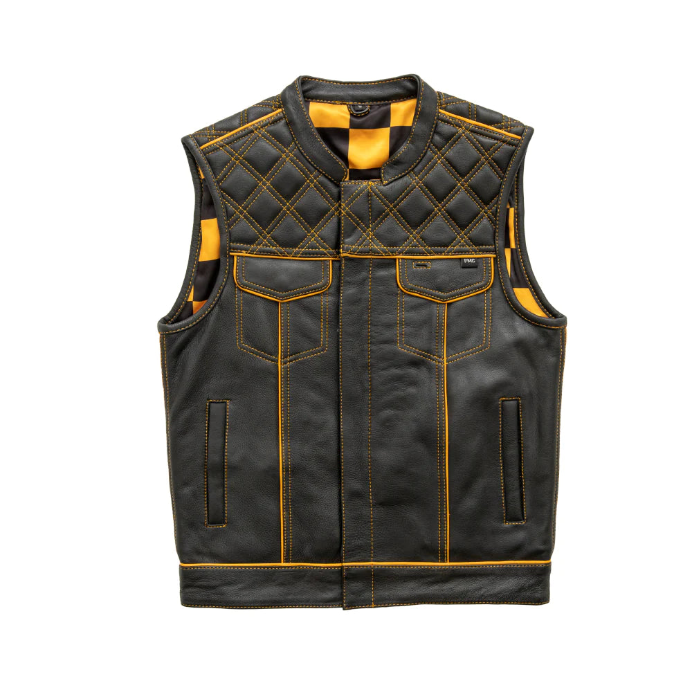 Men's Yellow Checker Vest