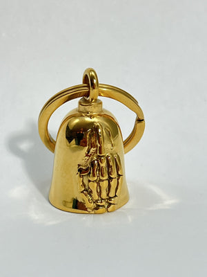 Motorcycle Bell - Gold Middle Finger