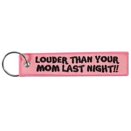 Motorcycle Key Chain - Louder Than Your Mom Pink