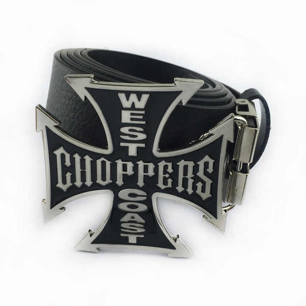 White Choppers Motorcycle Belt Buckle | Eagle Leather