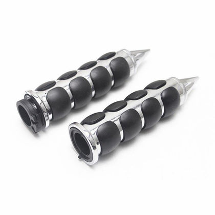 Eyeso Grips - Spiked: Fits 1" Handlebars with dual cable throttles 
Available in black or chrome 
Does NOT fit: 
- Throttle b