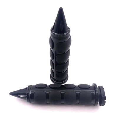 Eyeso Grips - Spiked: Fits 1" Handlebars with dual cable throttles 
Available in black or chrome 
Does NOT fit: 
- Throttle b