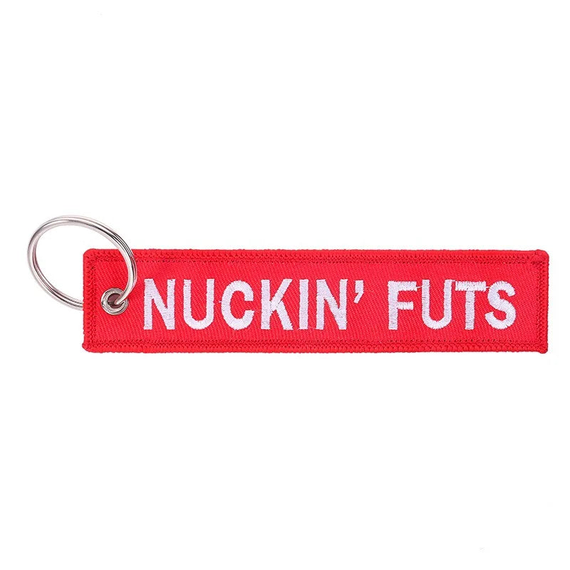 Motorcycle Key Chain - Nuckin Futs Red