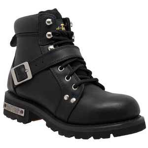 Ladies 6" Zipper Boot: Plain Soft Toe
Goodyear Welt Construction
Strap for adjustment