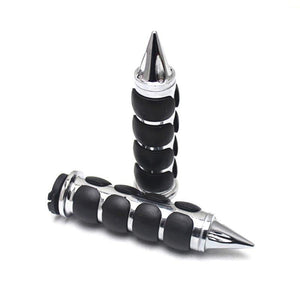 Eyeso Grips - Spiked: Fits 1" Handlebars with dual cable throttles 
Available in black or chrome 
Does NOT fit: 
- Throttle b
