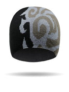Two-Tone Tribal Beanie: 8″ height
100% Acrylic Knit
One size fits most
Unisex