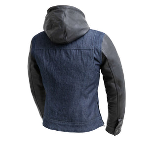 Ladies Holli Denim/Leather Jacket: The Holli jacket is a perfect pairing of style and functionality