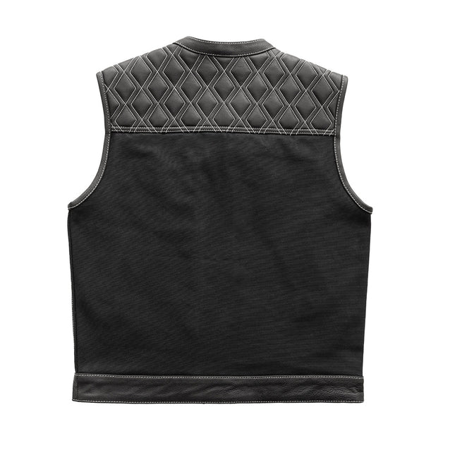 Hunt Club Vest Black / White Stiching