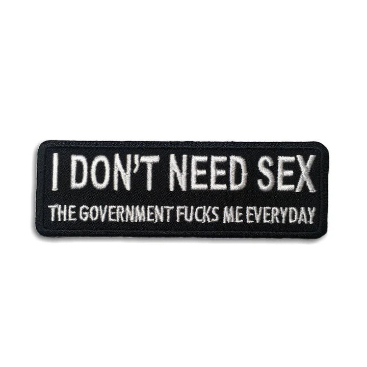 Don't Need Sex Patch embroidered product photo