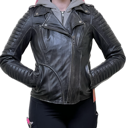 Ladies Soft Lambskin Hoodie Jacket