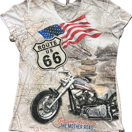 Ladies' Checker Bike SS Shirt