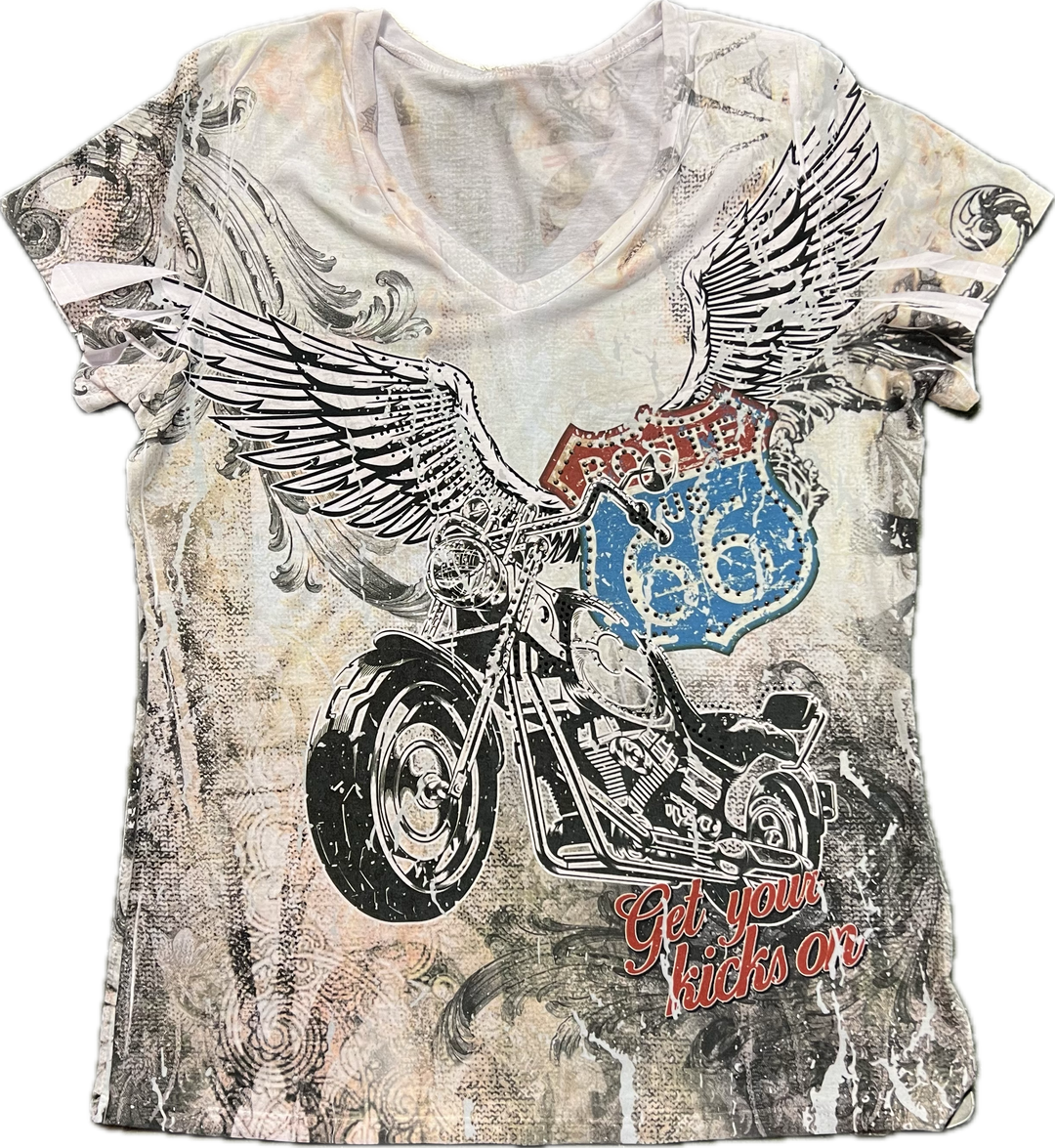 Ladies Biker Wings Shirt