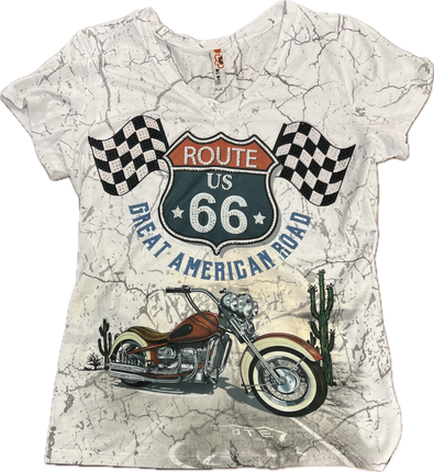 Ladies' Checker Bike SS Shirt