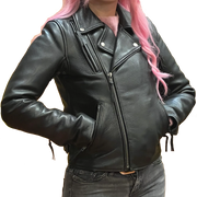 Ladies Night Rider Jacket: Eagle Leather's Women's Night Rider Jacket
Ride in Style
Embark on a journey where style meets rug