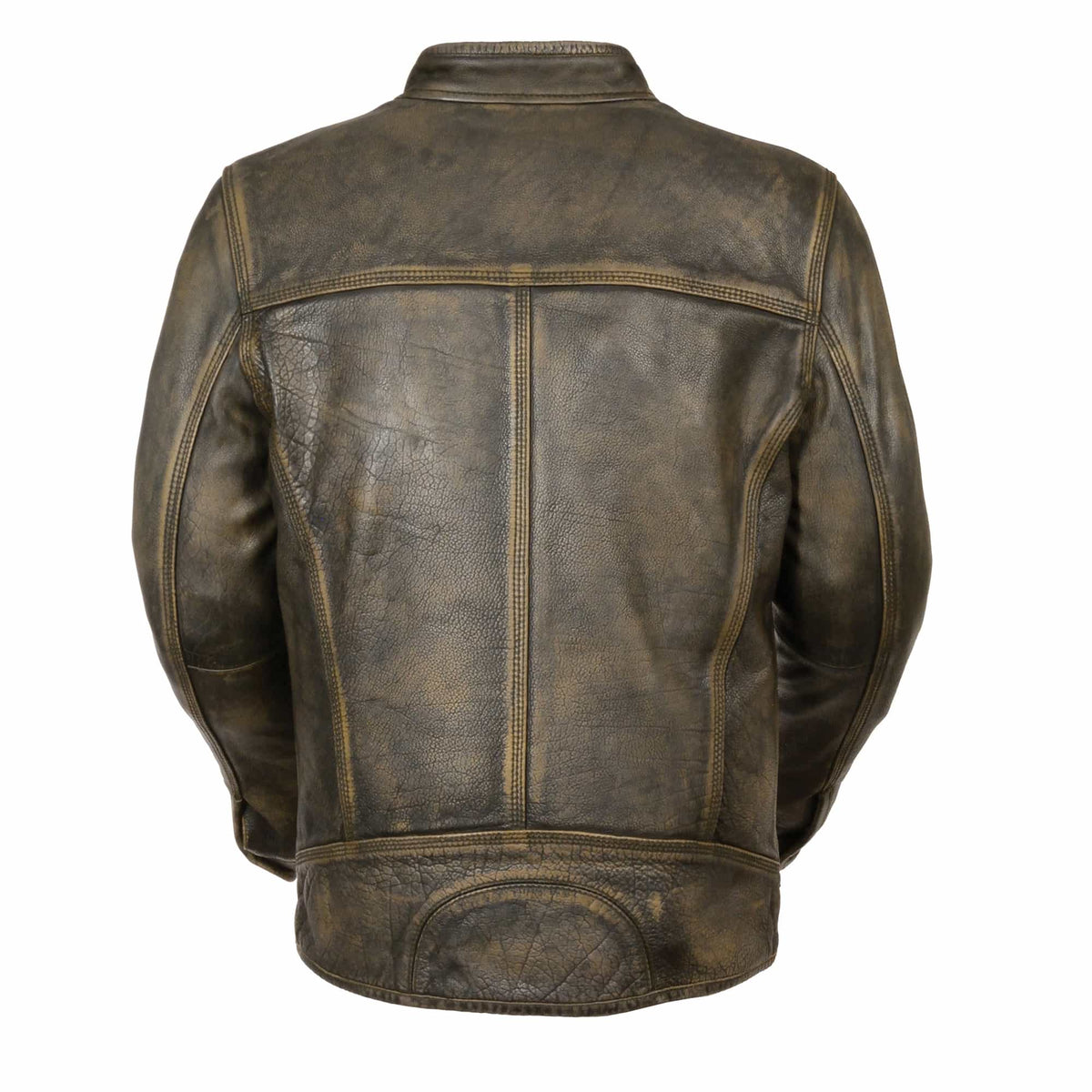 Men's Euro-collar Jacket Distressed: Features:

Premium Cowhide 1