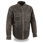 Men's Lightweight Leather Shirt: Brand : Milwaukee Leather 
Group : SHIRTS  
Status : REGULAR 
Classification : MEN LEATHER S