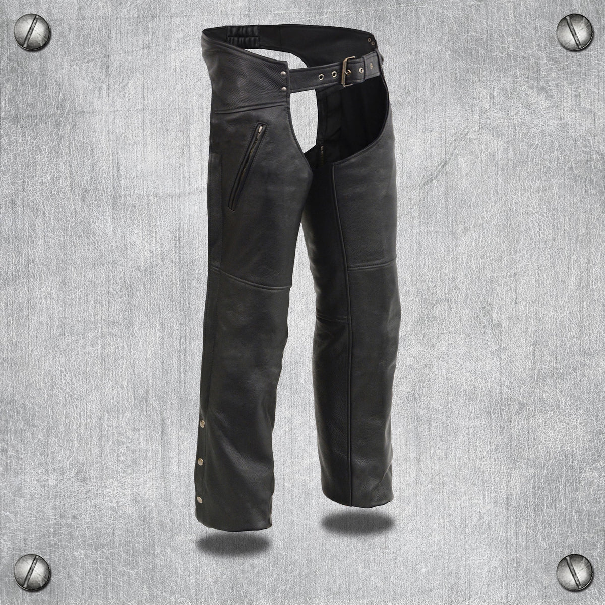 Men's Heated Chaps: Premium Naked Cowhide 1