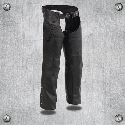 Men's Heated Chaps: Premium Naked Cowhide 1