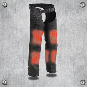 Men's Heated Chaps: Premium Naked Cowhide 1